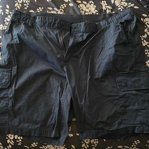 Mens Free Assembly Navy Blue Stretch Cargo Shorts XXL
